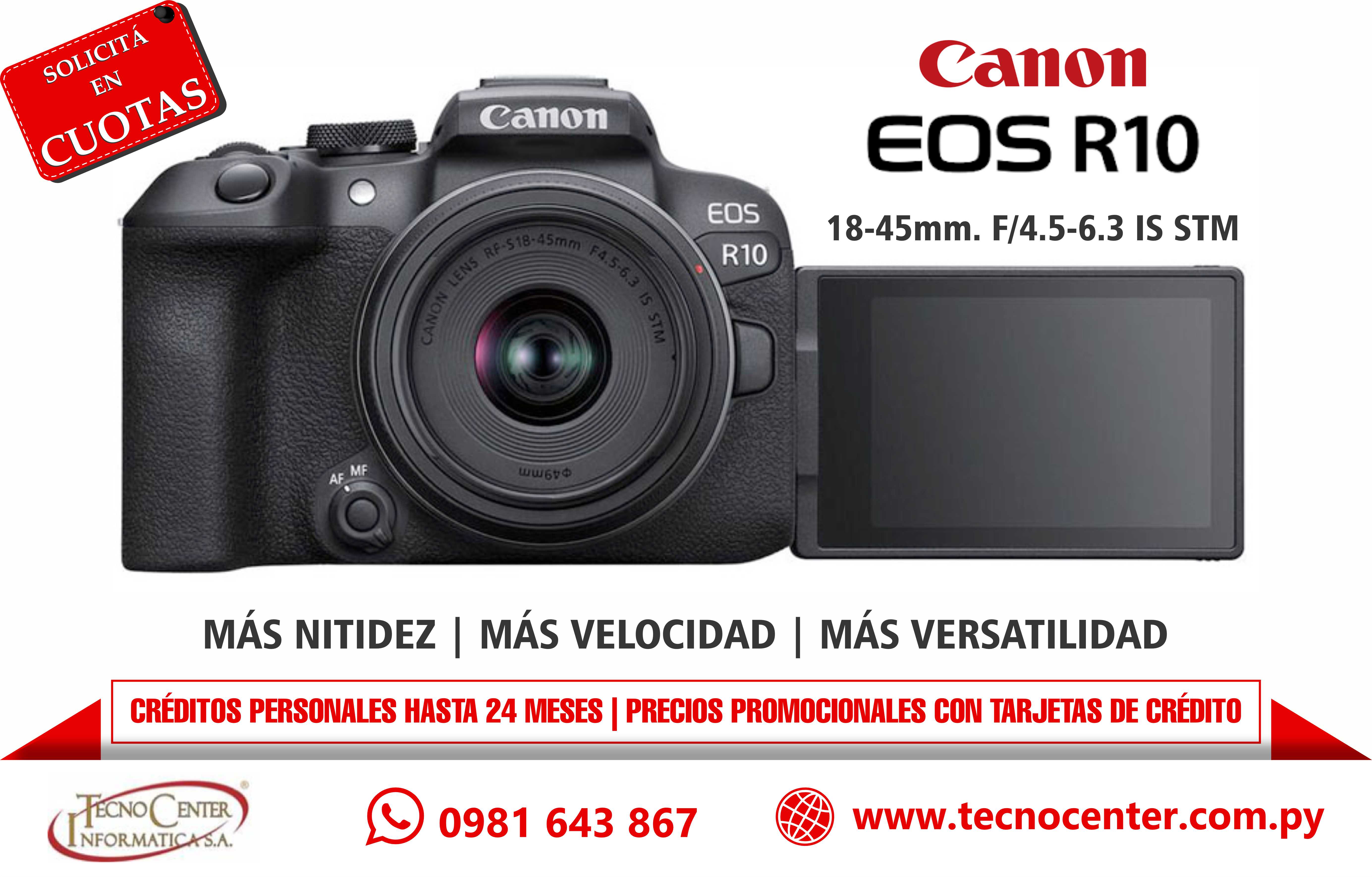 Cámara Canon EOS R10 Kit 18-45mm